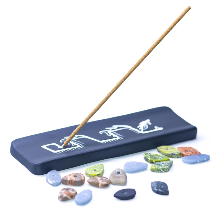 Ceramic incense holder for sandalwood vanilla jasmine and palo santo incense blends