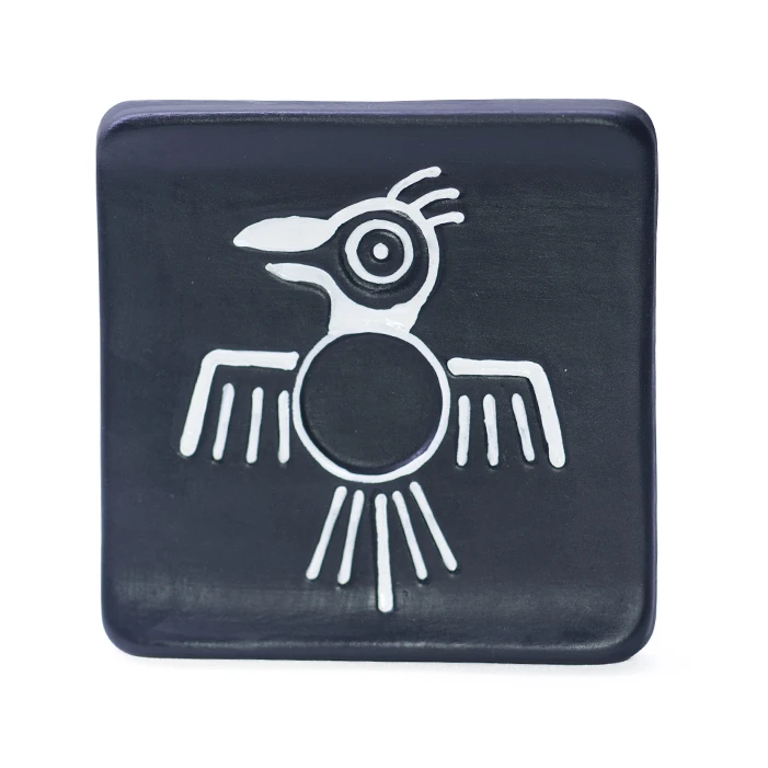 Condor handmade ceramic incense cone burner from Peru